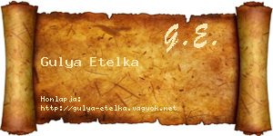 Gulya Etelka névjegykártya